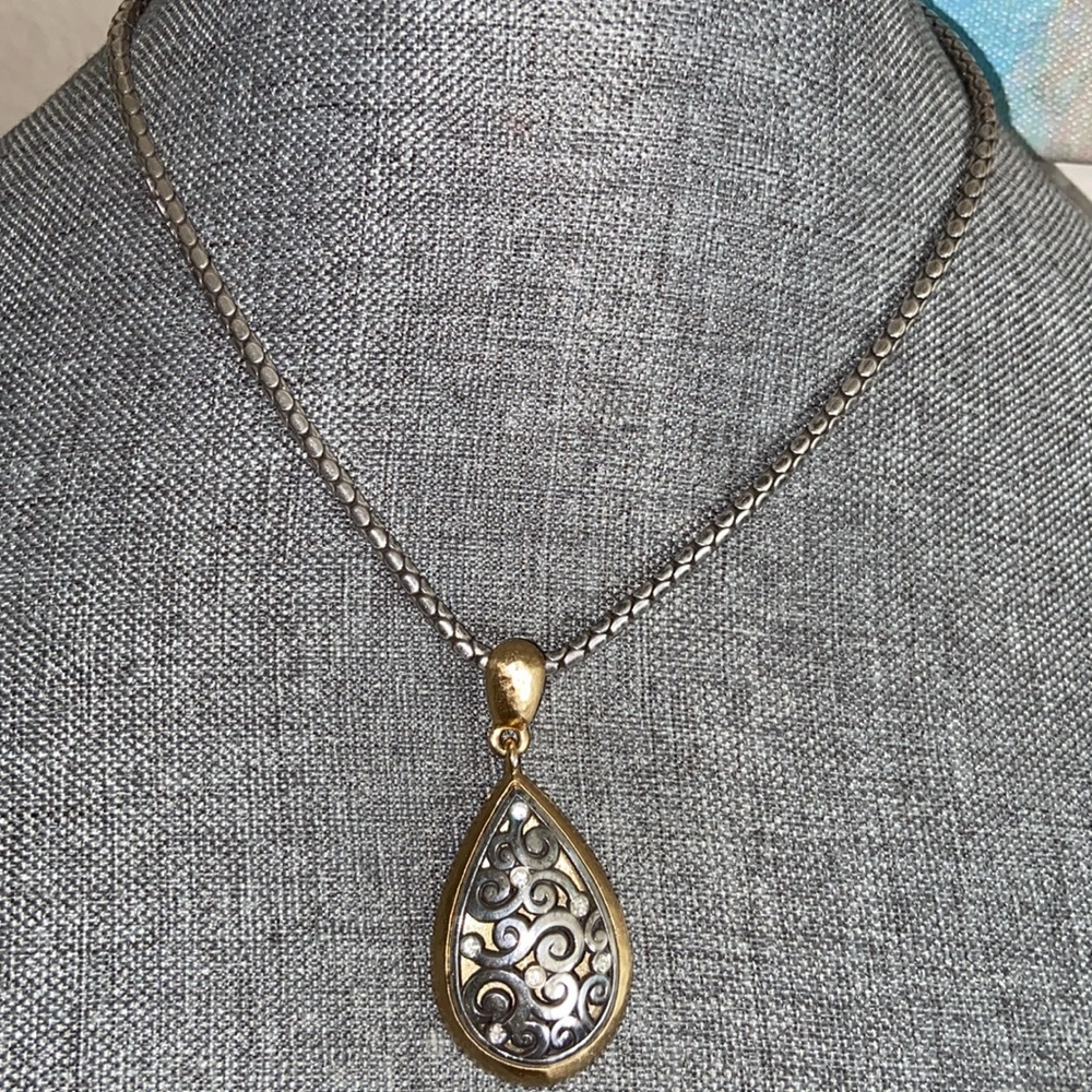 Vintage Brighton Pendant with Rhinestones Necklace